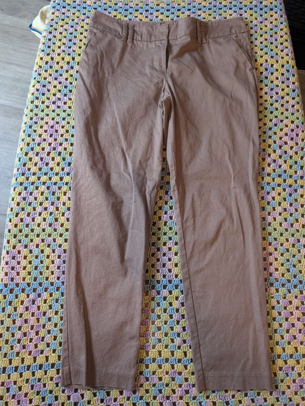 next Womens Slim Light Pink Straight Tan Chinos Size 12R